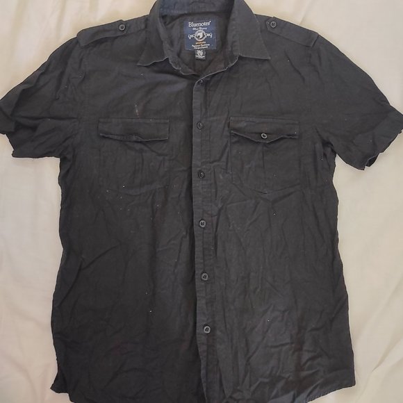 Men's Bluenotes Black Dress Shirt - Picture 1 of 2
